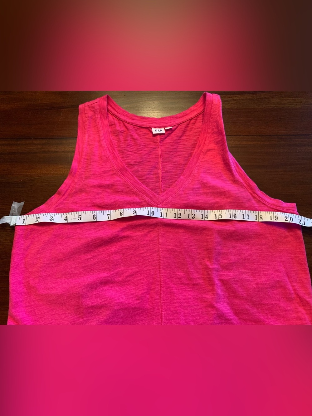 Gap Women's Solid Pink V-Neck Sleeveless Stretch High-Low Casual Shift Dress L - Picture 6 of 8